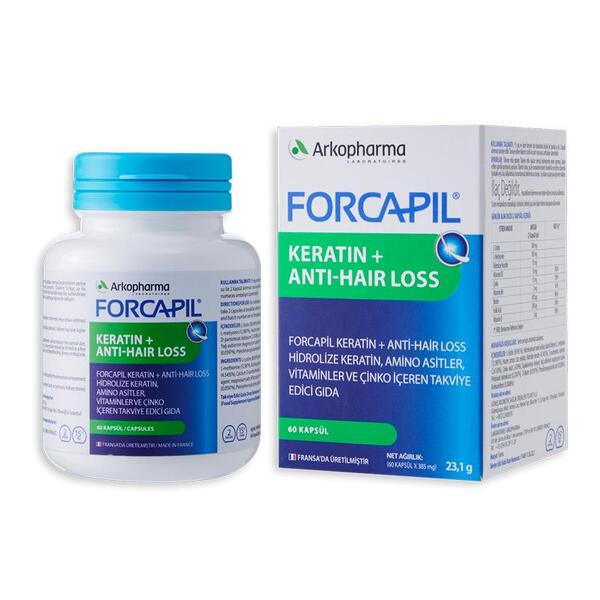 Forcapil® Keratin + Anti Hair Loss - Keratin + Saç Dökülmesine Karşı Takviye Edici Gıda